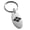 Silver, variant on Stainless Steel Takeda Samurai Crest Engraved Small Oval Charm Keychain Keyring