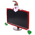 thumbnail image 4 of Funda navideña para monitor de computadora, lindo Papá Noel, muñeco de nieve, reno para muñeca, protector de pantalla elástico para pantalla de ordenador portátil, regalo de decora, 4 of 5