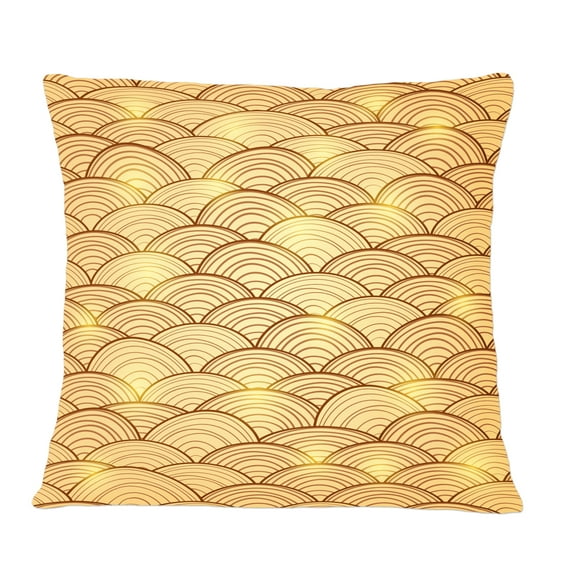 Designart Golden Clouds In The Sky' Mid-Century Modern Throw Pillow - 12x20