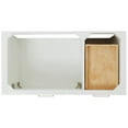 thumbnail image 6 of ARIEL Bristol 42 Inch Left Offset Single Oval Sink Bathroom Vanity With Carrara White Quartz Countertop 1.5 Edge In White, 6 of 7
