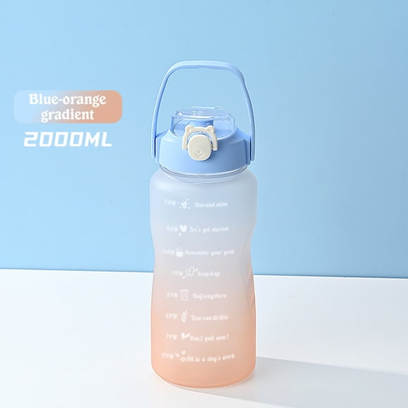Dvkptbk Motivational Water Bottle with Time Marker 32oz Squeezing Ejection Opening BPA Free with Leakproof Wide Mouth and Fast Water Flowing for Outdoor Sport Water Bottles on Clearance