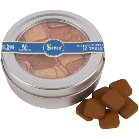 Sayan Siberian Chaga Mushroom Tea Tablet, Peach Leaf, and Fir Needle Extract Supplement (30Pcs)