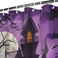 thumbnail image 3 of Happy Halloween Shower Curtain Black Fall Shower Curtains for Bathroom Purple Bath Curtains Evil Pumpkinm Shower Curtains Set for Bathroom Decor, Waterproof Bathroom Curtain 72x72 in, 3 of 6