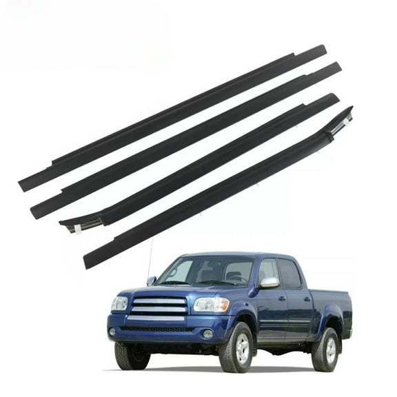 YIUIY Door Outside Weatherstrip Window Molding Trim For Toyota Tundra Double Cab 00-06