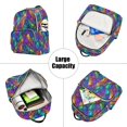 thumbnail image 5 of FORMRS Mini Backpack Purse for Women Quilted Travel Daypack Casual Shoulder Bag, Vibrant Stained Glass Pattern, 5 of 7