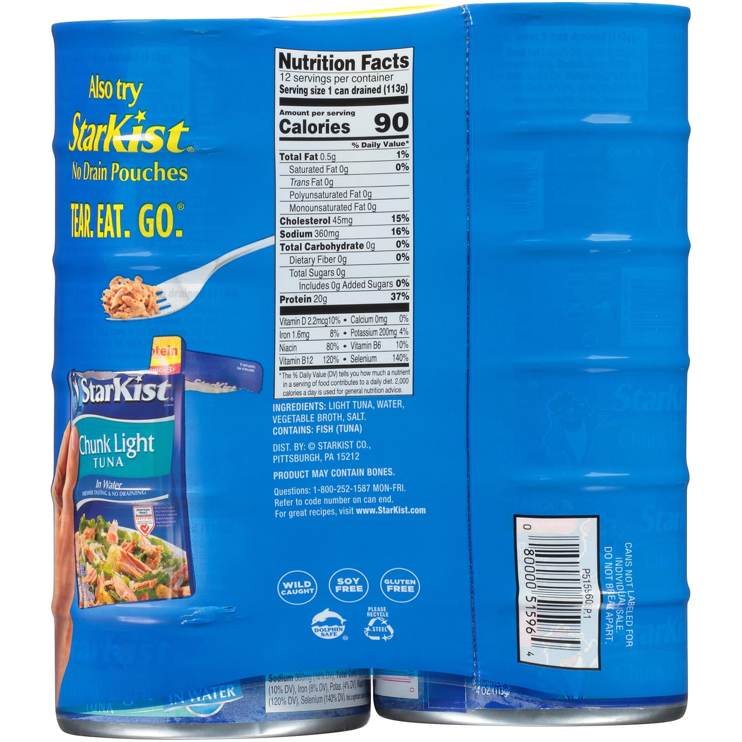 StarKist Chunk Light Tuna in Water (5 oz., 12 pk.) - Pack of 2