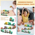 thumbnail image 2 of Learning Toys Colorful Wooden Dinosaur Train Set for Kids, Educational Number Blocks Toy, Safe Magnetic Connection, Ages 3 and Up, 2 of 5
