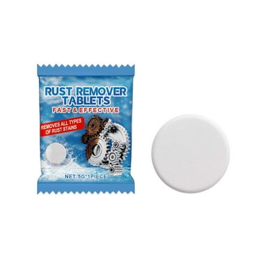 Kedshhgu Clearance Rust Remover Tablet for Metal, Pots, Pans, Sink, Multifunctional Metal Rust Remover, Stain Remover Tablet for Car and Kitchen Cleaning, Surface Safe, No Residue, 1Pc