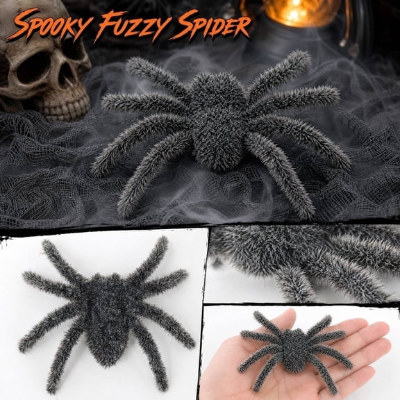 Halloween Clearance Giant Spider, Foldable Large Fake Spider Halloween Decorations Outdoor Indoor Scary Hairy Halloween Spider for Home, Yard, Patio, Garden Decor, Halloween Decorations