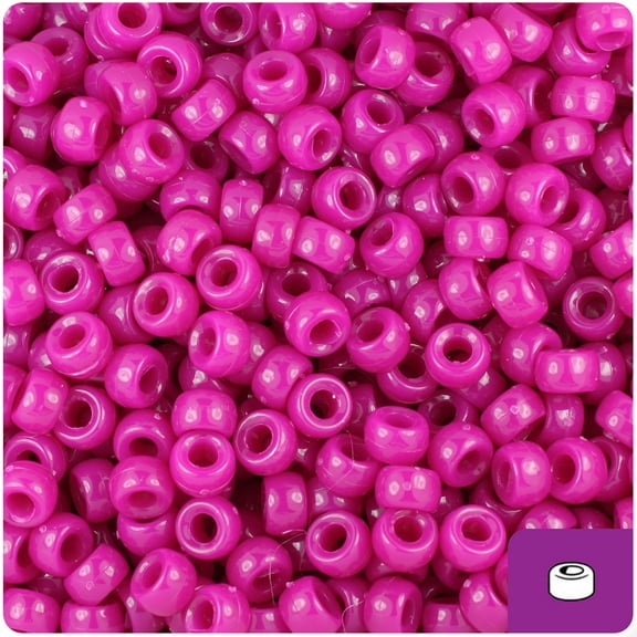 BeadTin Mulberry Opaque 6.5mm Mini Barrel Pony Beads (1000pcs)