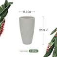 thumbnail image 6 of Ecobo 20.9 inches Eco-Friendly Round Pot Planter Vicenza Indoor/Outdoor use, Durable, Versatile & Lightweight, Designed by Brazilian Artisans, Contemporary All-Weather Design –White, 6 of 6