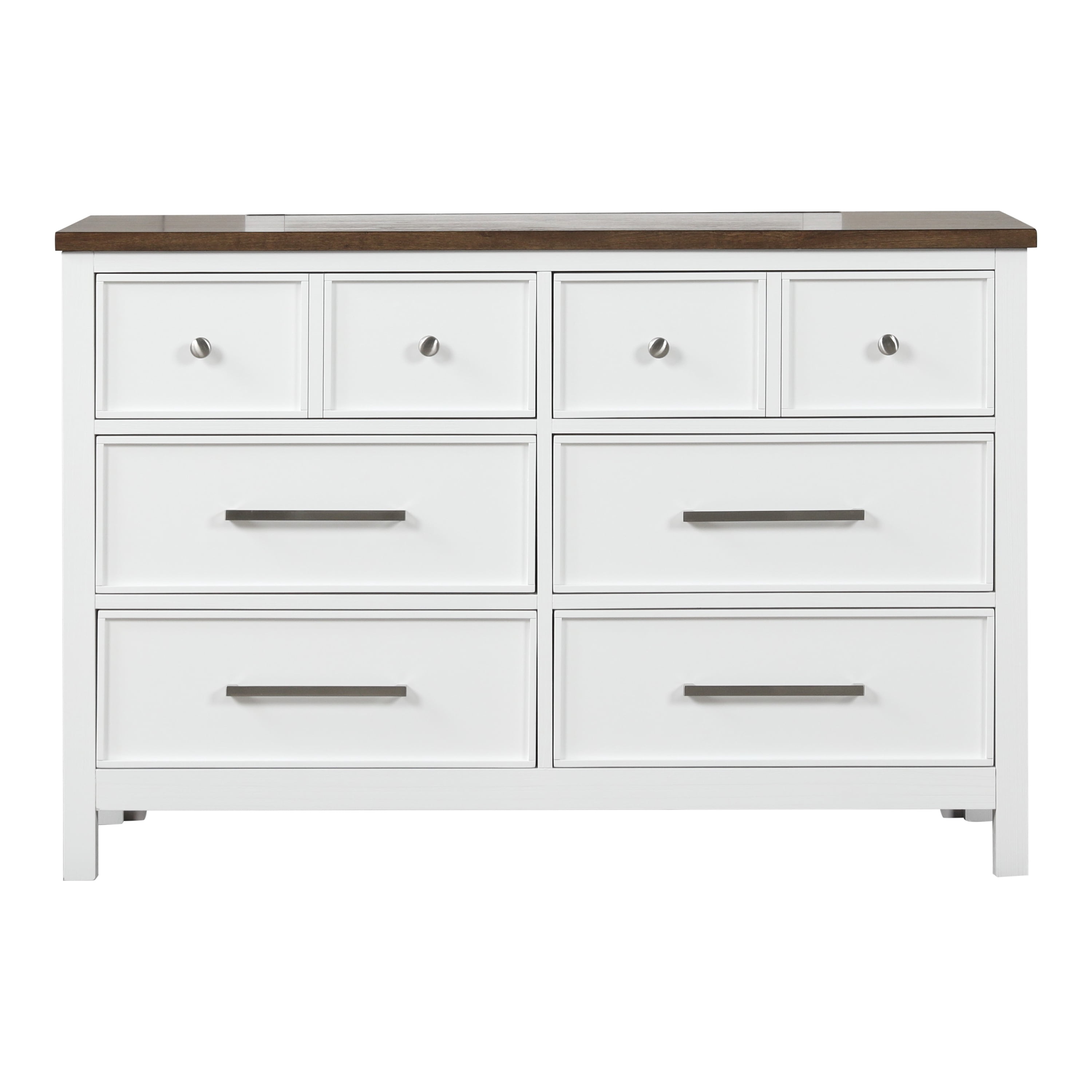 Furniture of America Yvara Modern 6-Drawer Dresser, White