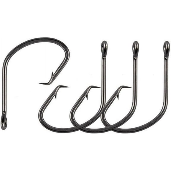 100pcs Fishing Circle Hooks Saltwater Set in line Circle Hook High Carbon Steel Hook Octopus Hook for Freshwater Saltwater (2/0)