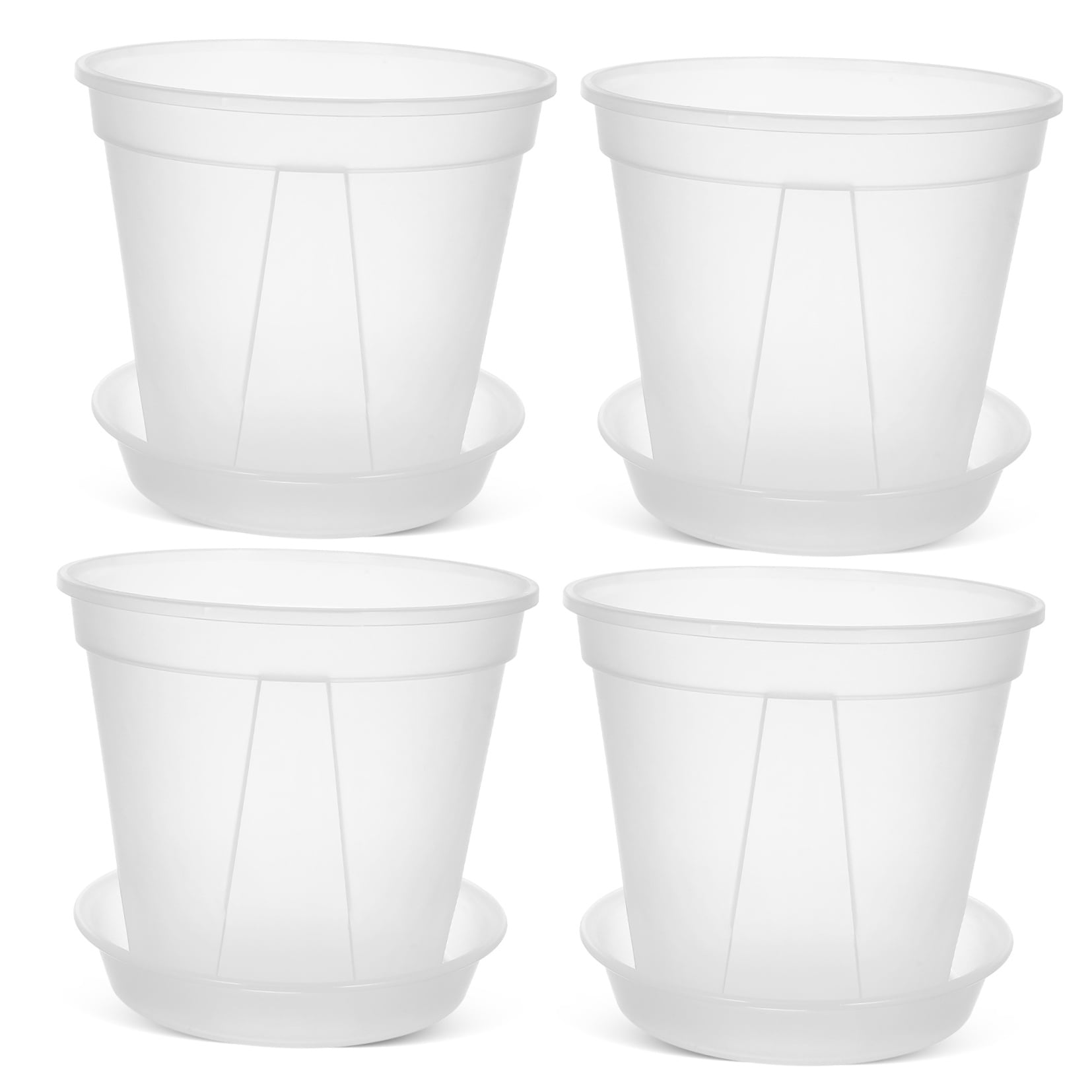 unbranded 4 Pcs Thickened Plastic Flower Pots Square Planter Pots Indoor Root Development Gardening