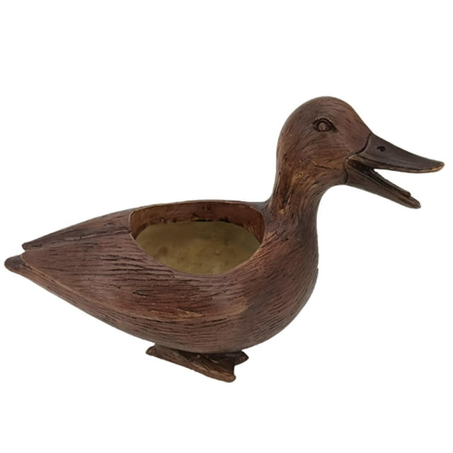 jinwen Pot de Fleurs Statue de Canard Support de Plante pour Balcon pour Décorer l'Entrée