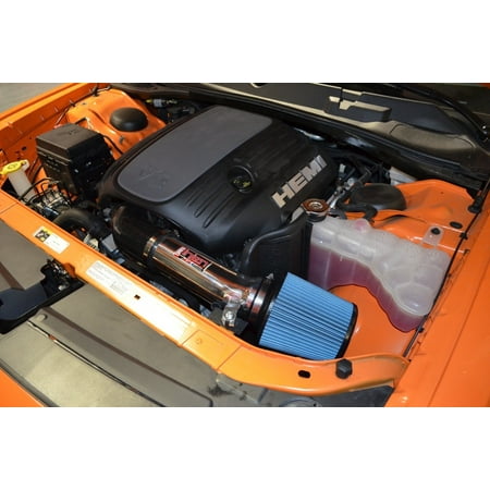 - Injen 2014 Dodge Challenger Hemi 5.7L V8 Wrinkle Black Power-Flow Air Intake System with Heat Shield