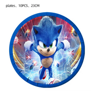 Soniccs Birthday Party Decorations Tableware Set Paper Cup Napkin Cake Topper for Kids Boy Party gifts Baby Shower Supplies