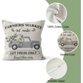 thumbnail image 3 of LAICAIW Spring Pillow Covers 16x16 Inch, Sweet Home Decorative Truck Floral Farmhouse Throw Pillow Covers Square Cotton Linen Couch Pillow Cases for Home Decor, Set of 4 (No Insert Included), 3 of 7