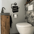 thumbnail image 3 of Keep Clean - Toilet Tissue Roll Bathroom Rules Quote Vinyl Wall Art Sticker Decal Home Bathroom Rest Room Comfort Room Rules Signage Ladies Gentlemen Toilet Room Wall Design Reminder Size (20x18 inch), 3 of 3