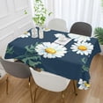 thumbnail image 5 of SKYSONIC Daisy Flower Tablecloth Waterproof Washable Polyester Square Table Cover Durable Tablecloth for Kitchen Dining Table Party Decor (54 X 54 Inch), 5 of 7