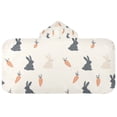 thumbnail image 5 of Yayeee Kids Hooded Towel with Hand Pockets Beach Soft Absorbent Bath Wrap 50 x 23.5 inch, Bunnies and Carrots, 5 of 5