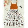 thumbnail image 2 of Bagilaanoe Girl Summer Dress Butterfly Print Sleeveless A-line Dresses 7-12T Kid Casual Swing Sundress, 2 of 7