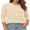 Beige, variant on Women’s Crew Neck Pullover Sweater, Soft Lightweight Long Sleeve Knit Top, Solid Color Casual Sweater, Black L