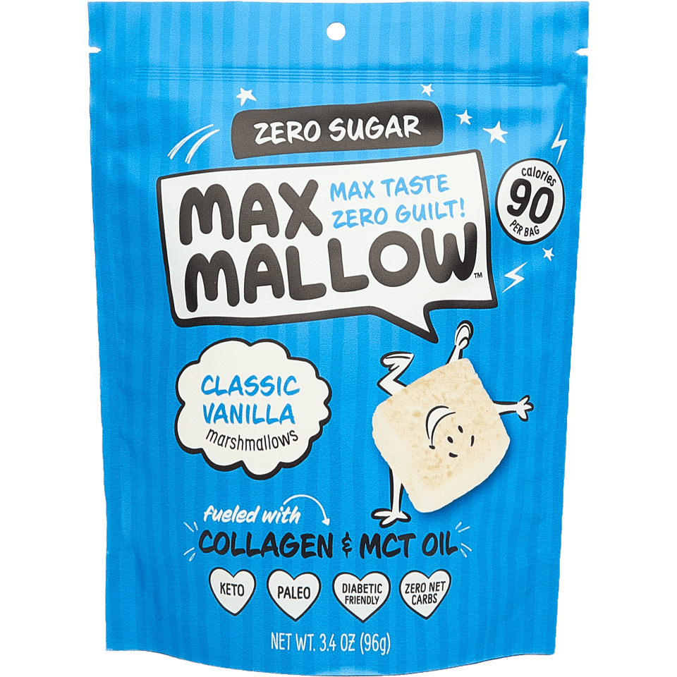 New Know Brainer Max Sweets Low Carb Keto Classic Vanilla Max Mallow Atkins Paleo Diabetic Diet Friendly Health Snack Gluten Free Soy Free Zero Sugar Snack Non Gmo Ketogenic New Know Brainer Max Sweets Low Carb Keto Classic Vanilla Max Mallow Atkins Paleo Diabetic Diet Friendly Health Snack Gluten Free Soy Free Zero Sugar Snack Non Gmo Ketogenic