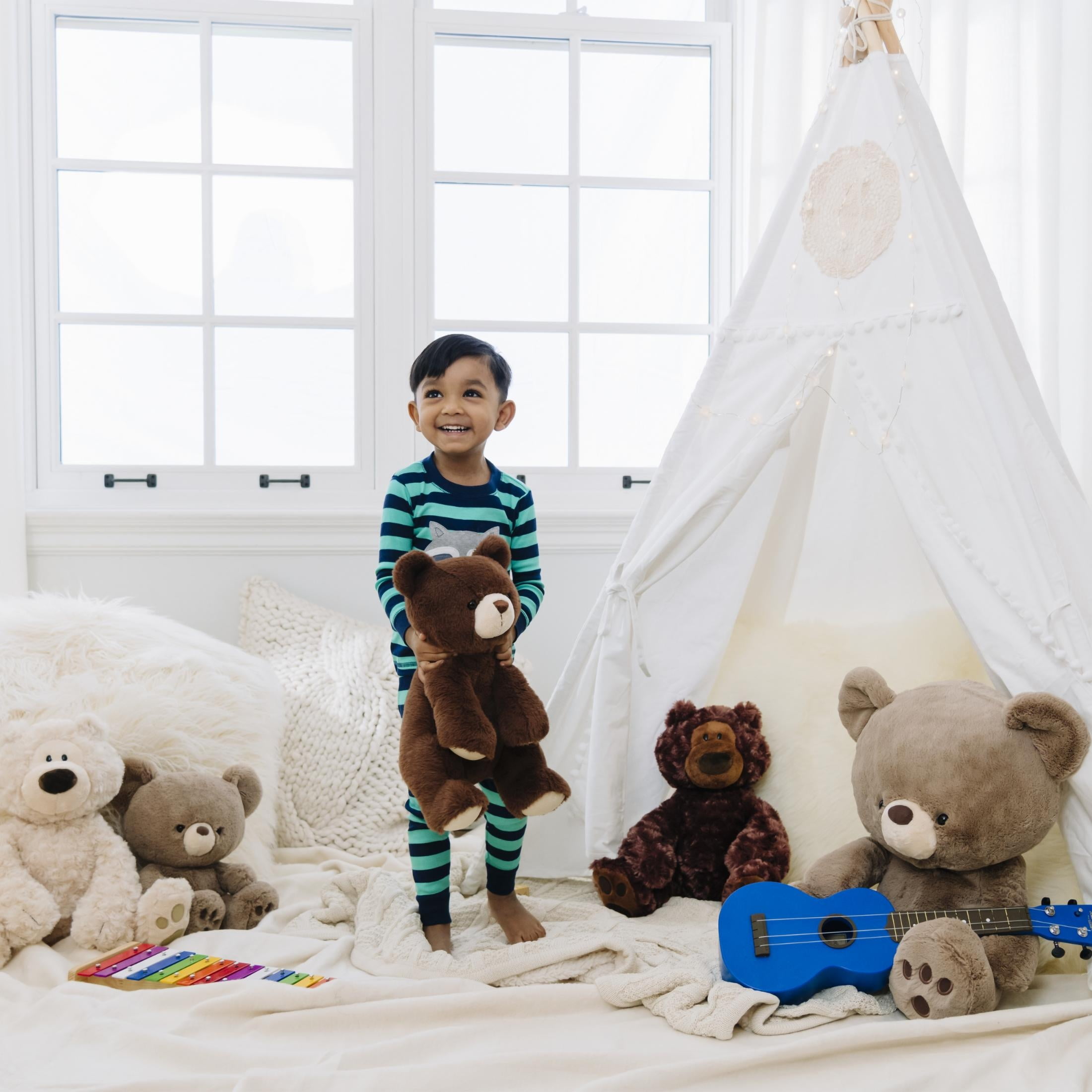 Philbin Teddy Bear 12-Inch Plush Toy | Chocolate Brown