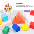 thumbnail image 3 of Mobutofu 1 Set of Creative Building Block Puzzles Geometric Shapes Building Set Wood Beige for Parent Child Interaction, 3 of 7