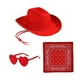 thumbnail image 4 of Sombrero de vaquero Yuyangstore Rojo para club y festival, 4 of 8