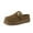 Brown, variant on Cushionaire Origin Genuine Suede Mule Clogs for Women, Cozy Slip-On Moc Toe Loafer with Buckle and Faux Fur Cushioned Footbed
