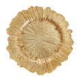 thumbnail image 4 of Plato de cristal para fruta Gloria Plato de servicio decorativo Irregular Dorado, 4 of 9