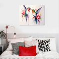 thumbnail image 3 of PRATYUS Canvas Wall Art Picture 20x16in Watercolor Hummingbirds And Flower Branches 20x16in, 3 of 3