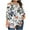 White-1, variant on successthop Boho Blouses for Women Plus Size 3/4 Sleeve Tunic Top Crewneck Curved Hem Shirt Print Tee Shirts Loungewear