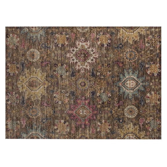 Dalyn Rugs Machine Washable Indoor/Outdoor Chantille ACN2151 Chocolate 1'8" x 2'6" Rug