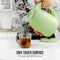 thumbnail image 5 of OVENTE 1.7L Double Wall Electric Tea Kettle, 1100W Water Boiler and Heater with Cool-Touch Exterior, Stainless Steel Insulated Interior, Auto Shut-Off, Boil-Dry Protection & Locking Lid, Green KD64G, 5 of 10
