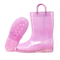 thumbnail image 2 of BOCCA Kids Pink Glitter Waterproof Rain Boot For Girls Size 9, 2 of 6