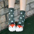 thumbnail image 2 of Ljudmp Women's Christmas Cotton Crew Socks Elastic Cute Funny Winter Warm Holiday Slipper Socks Green, 2 of 6