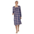 thumbnail image 2 of Aria Women's Knit Velour Long Sleeve Square Neck Nightgown with Pockets, Sizes S to 5X, 2 of 5
