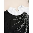 thumbnail image 5 of vastwit Girls Gymnastics Athletic Tracksiut Ballet Dance Costumes Long Sleeve Leotards+Leggings Pants White&Black 14, 5 of 7