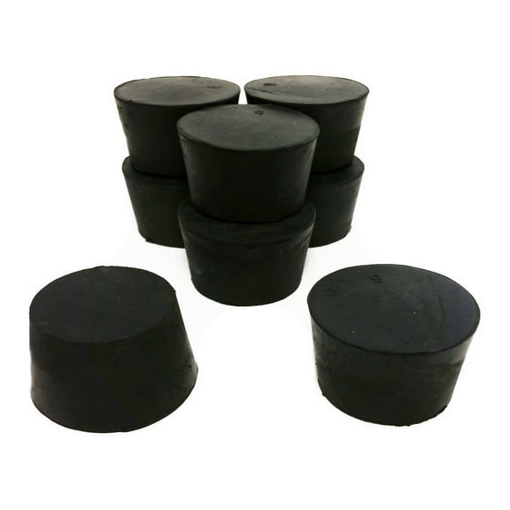 Rubber Stoppers, Size 9, Solid. Pack 1-Pound.