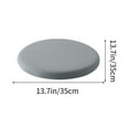 thumbnail image 3 of Btomtd Round Futon Foam Seat Cushion for Living Room Ice Silk Chair Cushion Japanese Style Floor Cushion with Comfort Support - 13.77x13.77 inch, Gray, 3 of 6