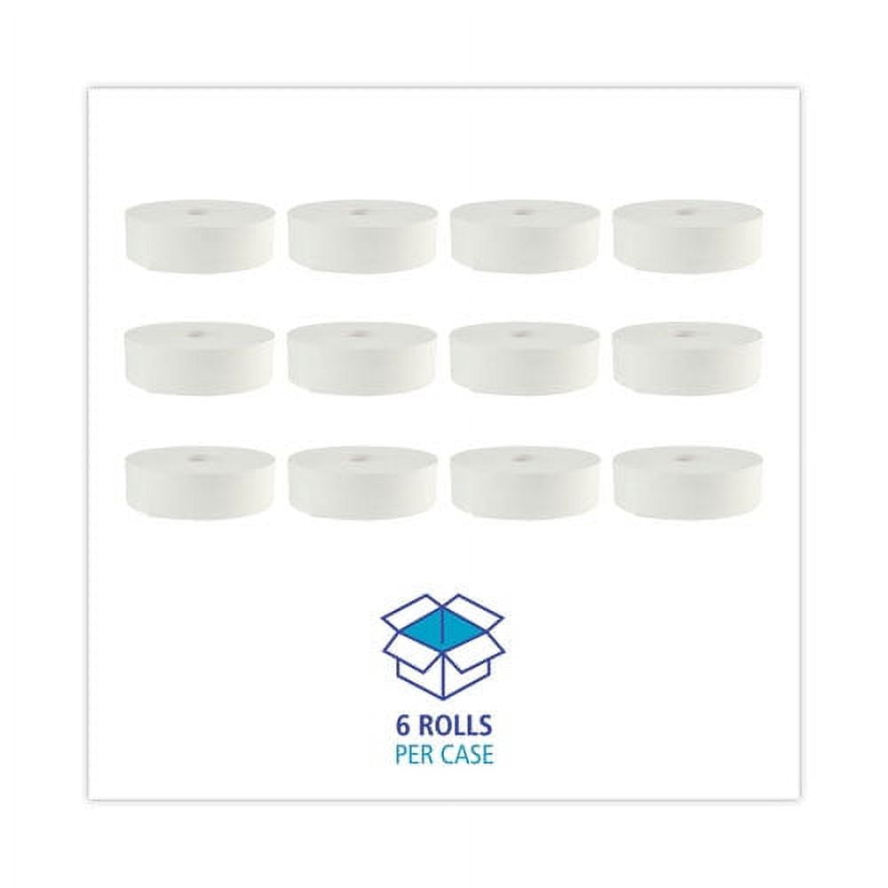 Jrt Bath Tissue, Jumbo, Septic Safe, 2-Ply, White, 3.5" X 2000 Ft, 6 Rolls/carton | Bundle of 2 Cartons