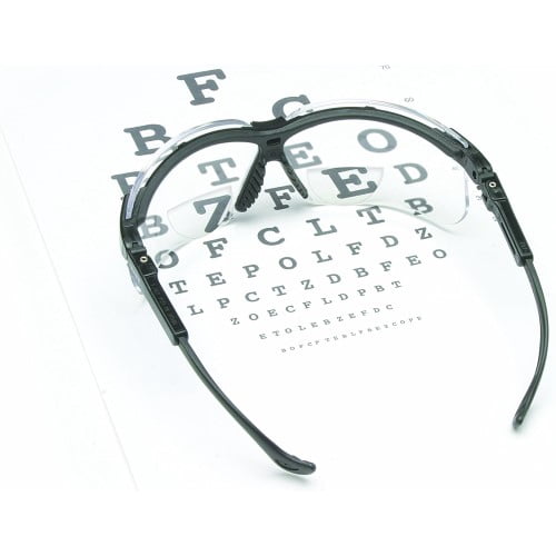 Uvex Safety Genesis 2.5 Magnifier Readers Scratch Resistant, Flexible, Padded, Adjustable Temple, Comfortable - Clear, Black - 1 Each