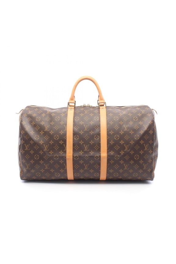 Pre-Owned Louis Vuitton Keepall 55 Boston Bag Handbag, Coated Canvas and Leather, Monogram...