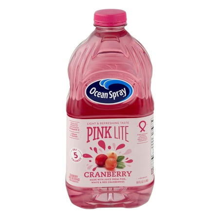 (2 pack) Ocean Spray Pink Lite Cranberry Juice Beverage, 64.0 FL