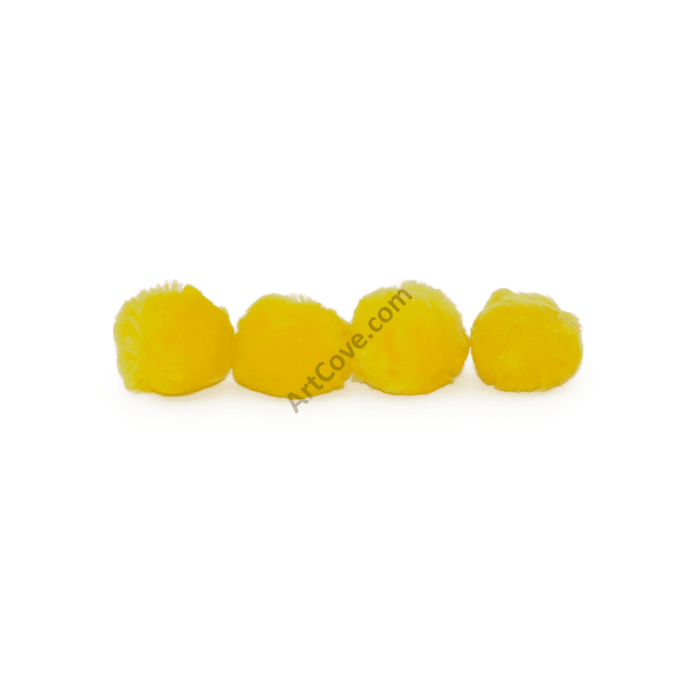 Veroave 150 Pieces Pom Poms 1 inch Golden Yellow,Small Pom Poms for Crafts, Puff Balls,Arts and Crafts Pom Poms Balls for DIY Art Creative Crafts
