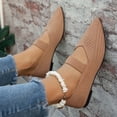 thumbnail image 5 of Hinvhai Women’s Ballet Flat Flats Shoes Comfortable Mesh Pointed Toe Flat Bottom Shallow Mouth Slip on Dress Shoes Brown 9.5(43), 5 of 8