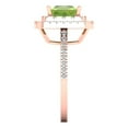 thumbnail image 3 of Halo Engagement Ring for Women - 2.07ct Natural Peridot in 18K Rose Gold Promise Ring, 3 of 6